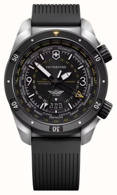 Victorinox Air Pro Automatic GMT (43mm) Black Dial / Black Rubber Strap 242005