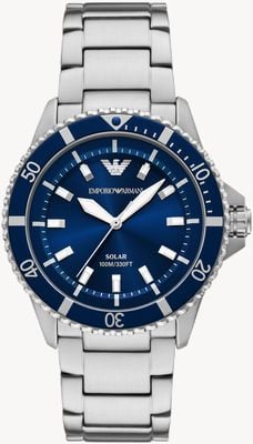 Emporio Armani World Explorer Solar (42mm) Blue Dial / Stainless Steel Bracelet AR11697