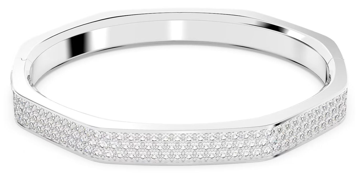 Swarovski 5655624 Dextera Octagon Bangle Medium | Rhodium Jewellery