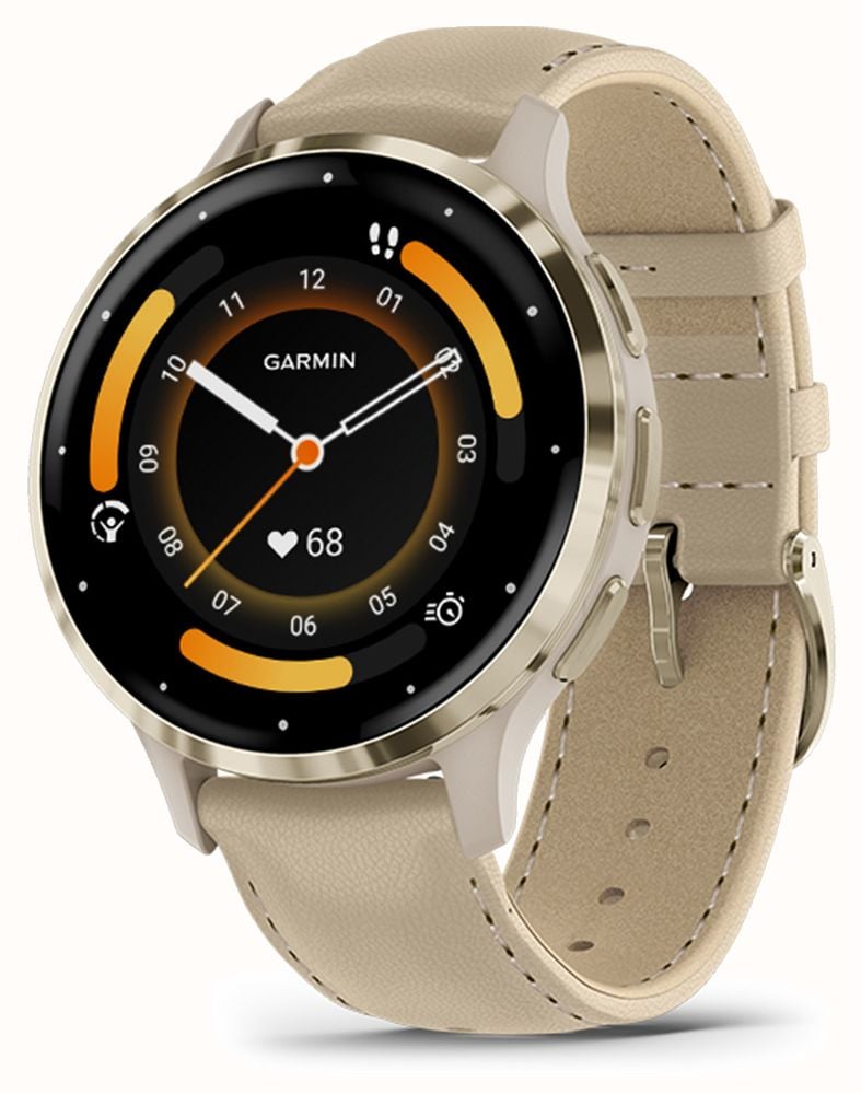 Garmin Venu 3S 41mm Soft Gold Stainless Steel Bezel French Grey Garmin Venu 3S 41mm Soft Gold Stainless Steel Bezel French Grey