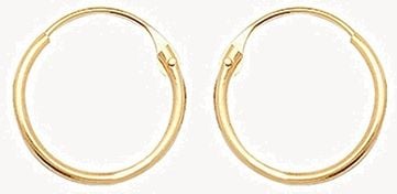Treasure House 9ct Gold 9mm Hinged Sleeper Earrings ES315