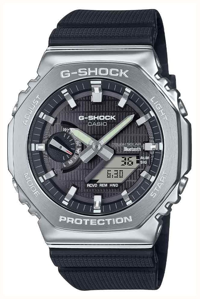 Casio G Shock Metal Covered 2100 44.4mm Black Hybrid Dial Black Bio Based GBM 2100 1AER First Class Watches