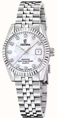 Festina Swiss Made Classic Quartz (29mm) Mother-of-Pearl Dial / Stainless Steel Bracelet F20087/1