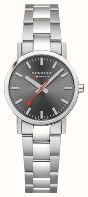 Mondaine Women's Classic (30mm) Grey Sunray Dial / Stainless Steel Bracelet A658.30323.80SBJ