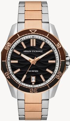 Armani Exchange Men's (44mm) Black Dial / Two-Tone Stainless Steel Bracelet AX1962
