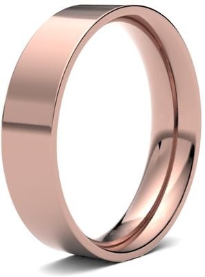James Moore Wedding Rings | 9ct Rose Gold | 5mm | Medium | Flat Court | AG_5LME-9R