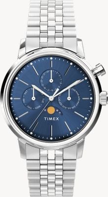 Timex Marlin Moonphase (40mm) Blue Dial / Stainless Steel Bracelet TW2W51300