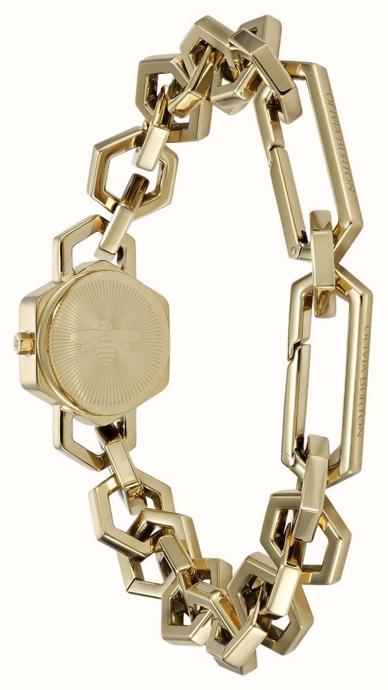 Olivia Burton 20mm Hex Link Mini Gold Bracelet 24000394 - alternate view 4