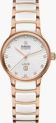 RADO Centrix Diamonds Automatic (30.5mm) White Dial / White High-Tech Ceramic & PVD Stainless Steel R30019744