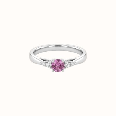 Platinum Trilogy Ring Pear Outers No Stone In Middle 0.19ct J58601