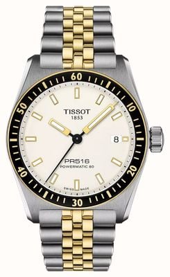 Tissot PR516 Powermatic 80 (38mm) Cream Dial / Two-Tone Stainless Steel Bracelet T1494072201100