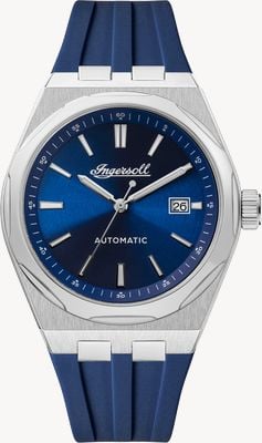 Ingersoll THE RIDER Automatic (43mm) Blue Dial / Blue Rubber Strap I16802