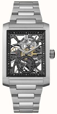 Ingersoll THE SPUR Automatic Small-Seconds (33.7mm) Black Skeleton Dial / Stainless Steel Bracelet I17001