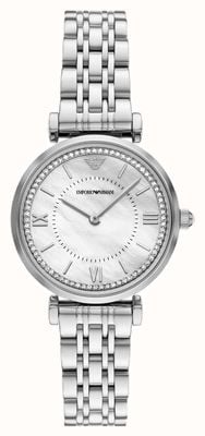 Emporio Armani Two-Hand Quartz (32mm) White Mother-of-Pearl Dial / Stainless Steel Bracelet AR11701