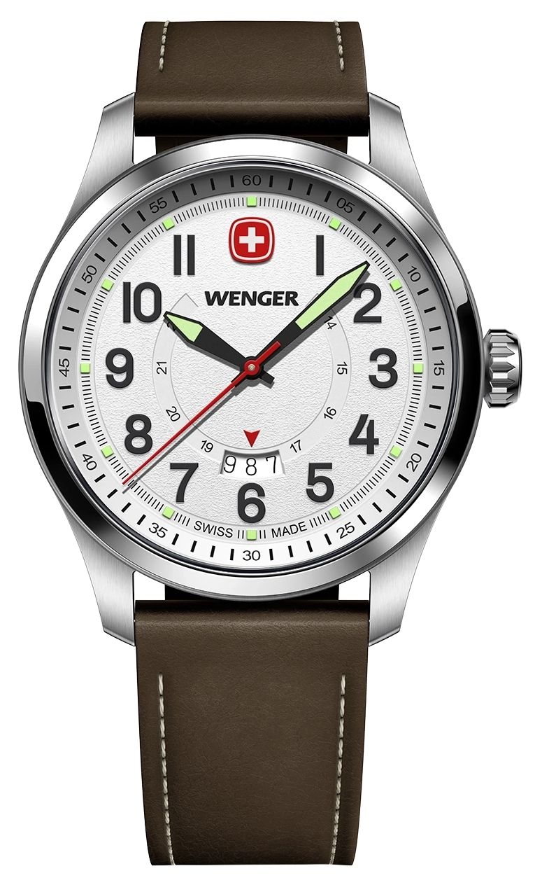 Wenger 01.0541.120 Terragraph Quartz (43mm) Textured White Watch