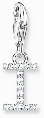 Thomas Sabo Charm Pendant Letter I With White Stones Sterling Silver 1948-051-14