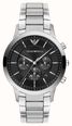 Emporio Armani Quartz Chronograph (43mm) Black Sunray Dial / Stainless Steel Bracelet AR11819