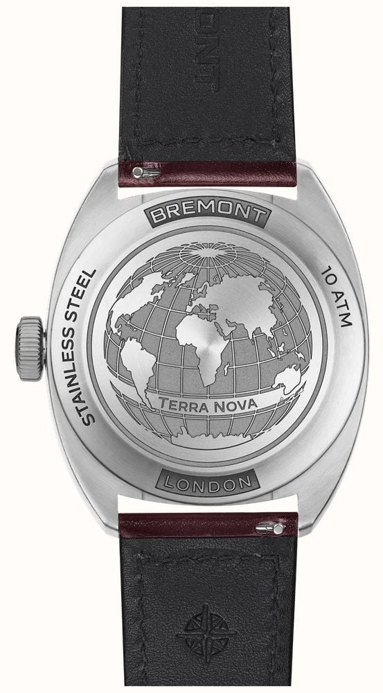 Bremont Terra Nova Jumping Hour Automatic (40.5mm) Burgundy Sunray Lacquered Dial / Burgundy Leather Strap TN40-JH-SS-BG-L-S - alternate view 2