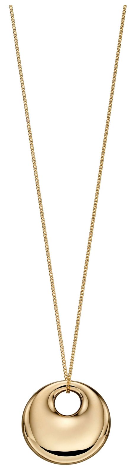 Elements Gold GP2167 9k Yellow Gold Bold Organic Disc Jewellery