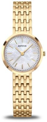Bering Women's Classic (26mm) Mother-of-Pearl Dial / Gold-Tone Stainless Steel Bracelet 19126-734