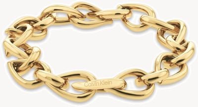 Calvin Klein Sculptured Drops Gold-Tone Chain Bracelet 35000915