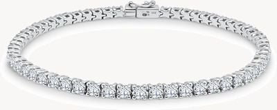 18ct White Gold 4ct Diamond Tennis Bracelet 1202177003