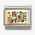 Nomination Classic Couple Dancing Music 18ct Gold Charm 030166/68
