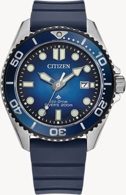 Citizen Eco-Drive Promaster Diver (41mm) Blue Gradient Dial / Blue Rubber Strap BN0267-04L