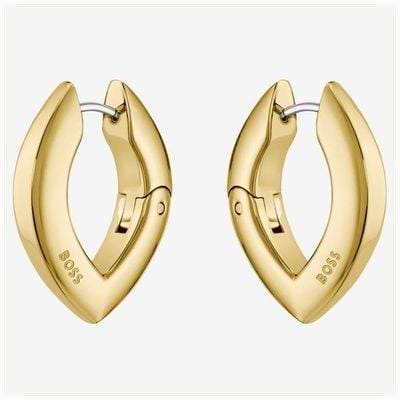 BOSS Jewellery Fiora Gold Tone Oval Hoop Earrings 1580823