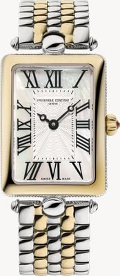 Frederique Constant Classics Art Deco Carrée (28mm) Mother-of-Pearl Dial / Two-Tone Stainless Steel Bracelet FC-200MPW2AC3B