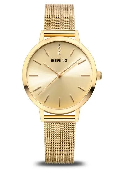 Bering 13434-333 Women's Classic (34mm) Gold Sunray Dial / Watch
