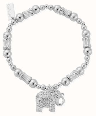 ChloBo Corrugated Twist Sacred Elephant Bracelet SBTRC3524