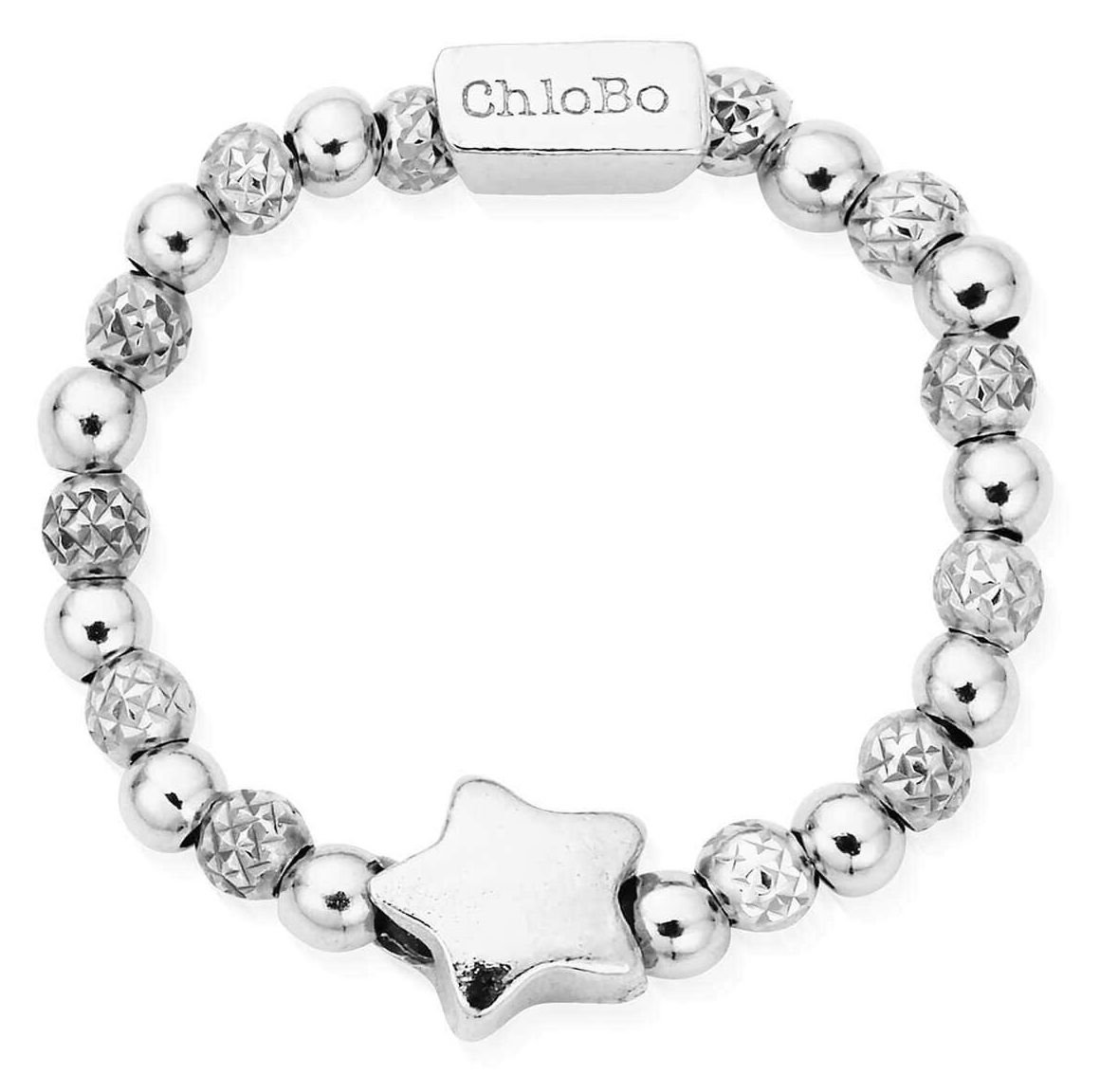 SR2STAR Mini Inset Star Ring Size Medium Sterling Jewellery - ChloBo - Modalova