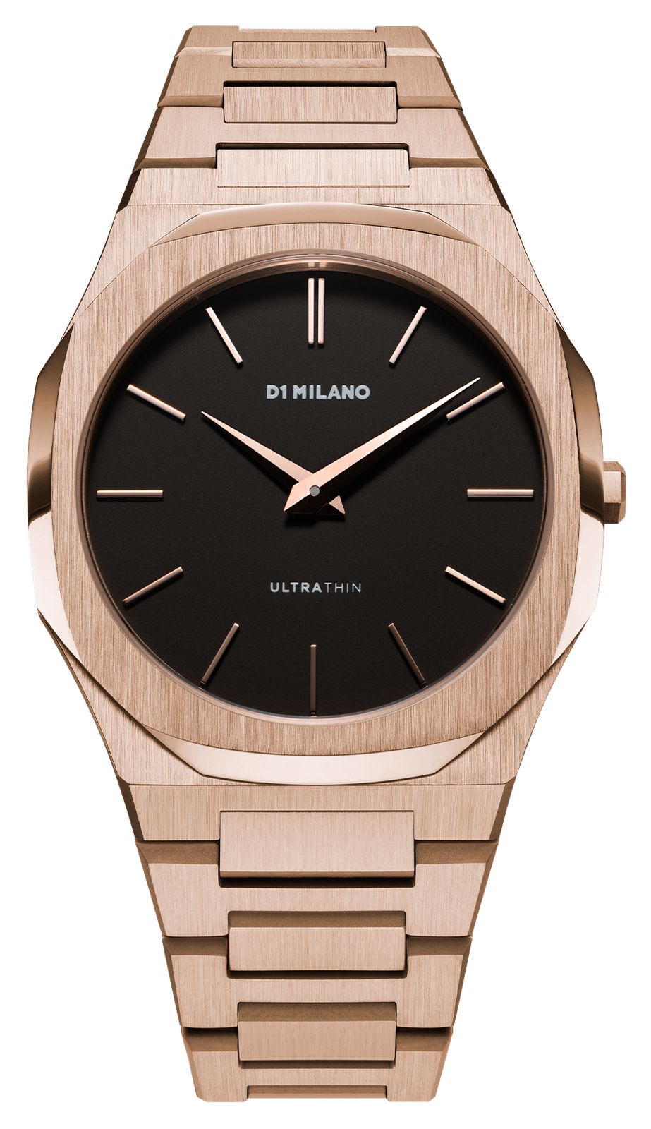 D1 Milano UTBJ42 Ultra Thin Re-Rosegold (40mm) Matte Black Watch
