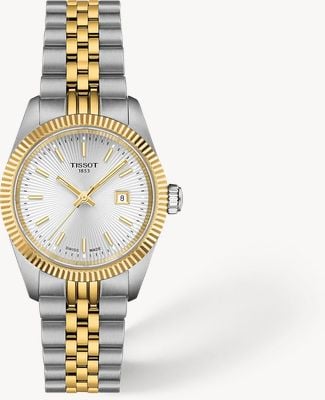Tissot Ballade Quartz (30mm) Silver Sunray Dial / Two-Tone Stainless Steel Bracelet T1560102203100
