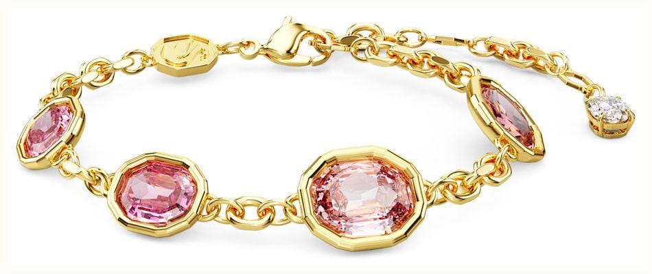 Swarovski Women's Imber Bracelet Pink Octagon Crystals Gold-Tone Plated 5684537