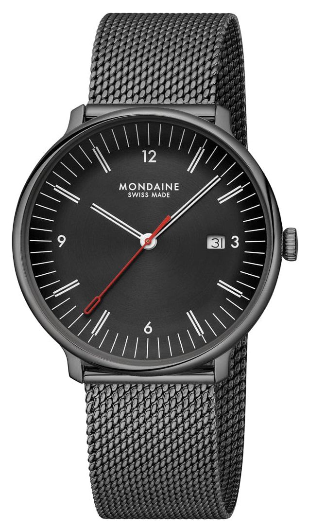 Mondaine MLE.41220.SM Doppio (41mm) Black Dial / Black Watch