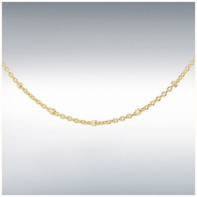 IBB Silver Gold Plated Trace And Cube Chain 18" 8.19.0864