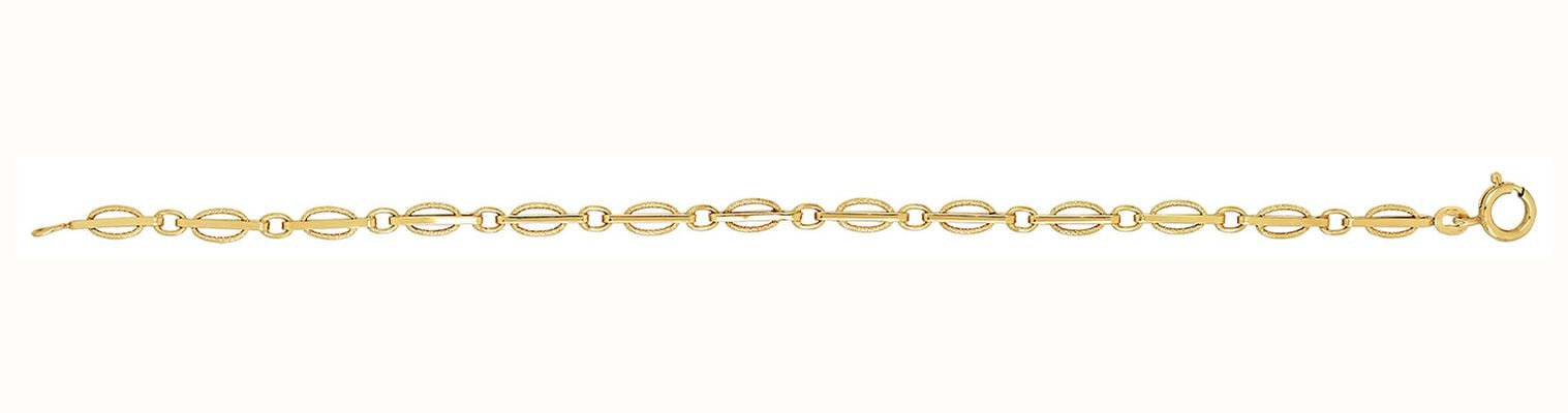 James Moore TH Women's 9ct Yellow Gold 7.5 Inch London Bracelet BR174