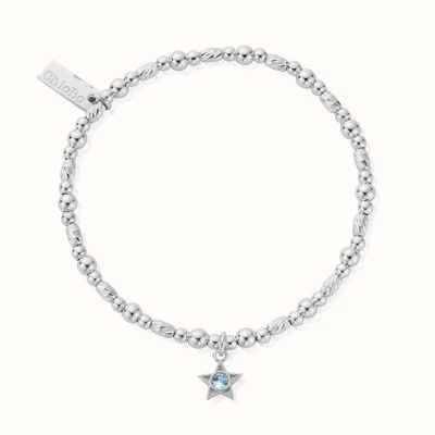 ChloBo March Birthstone Bracelet - 925 Sterling Silver SBBCB3484