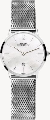 Herbelin City (30.5mm) Mother of Pearl Dial / Stainless Steel Mesh 16915AP19B