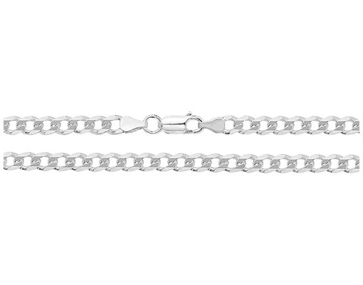 Treasure House G1001/20 Sterling Silver Mens Curb Chain 20 Jewellery