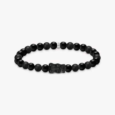 Thomas Sabo X HARIBO silver Beaded Bracelet With Black Goldbear A2204-017-11-L19