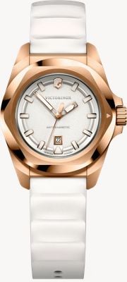 Victorinox I.N.O.X. Small Quartz (32mm) White Grained Dial / White Rubber Strap 242037