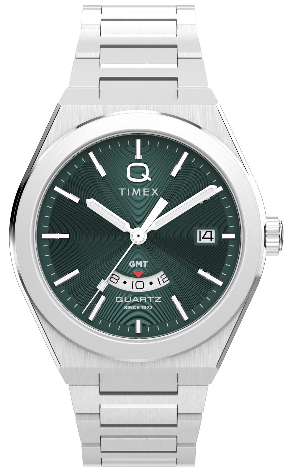 Timex TW2Y24800 Q Timex Continental GMT (39mm) Green Radial Watch
