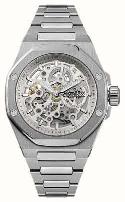 Ingersoll THE FALLER Automatic (43.5mm) Grey Skeleton Dial / Stainless Steel Bracelet I17601
