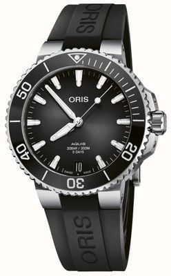 ORIS Aquis Date Calibre 400 Automatic (41.5mm) Anthracite Dial / Black Rubber Strap 01 400 7769 4154-07 4 22 74FC