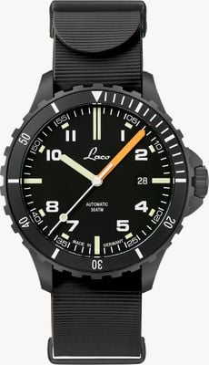 Laco Himalaya Automatic (39mm) Black Dial / Black Rubber Strap 862131.03