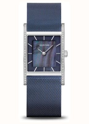 Bering Women's Classic (26mm) Blue Mother-of-Pearl Dial / Blue Stainless Steel Milanese Mesh Bracelet 10426-397-S