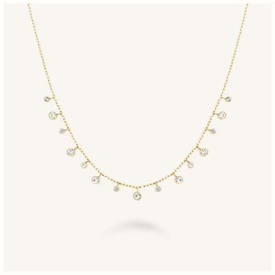 Rosefield Jewellery Multi Dangling Crystals Necklace JNDCG-J1017